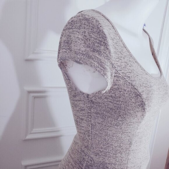 Gray ACEMI Warm Grey Heather Ballet Style Skater Dress- Small - Picture 5 of 13